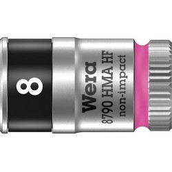Douilleavec fonction HOLD 6-coté long 1/4 8x mm Wera