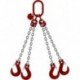 Elingue chaine galva 4-str L 2 m capacité 45-60 3t