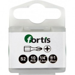 Embout Bit 1/4 DIN3126 C63 PH 3x25mm Torsion a10 unités