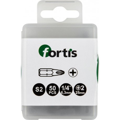 Embout Bit 1/4 DIN3126 C63 PH2 50er Pack FORTIS
