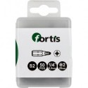 Embout Bit 1/4 DIN3126 C63 PZ2 50er Pack FORTIS