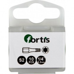 Embout Bit 1/4 DIN3126 C63 TX20x 25mm Torsion 10 unités