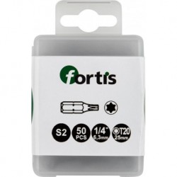 Embout Bit 1/4 DIN3126 C63 TX25 50er Pack FORTIS