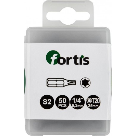 Embout Bit 1/4 DIN3126 C63 TX30 50er Pack FORTIS