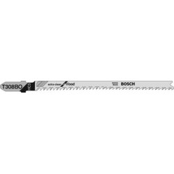 Lames de scie sauteuse pour bois tendre, coupe courbe fine, Réf. Bosch : T 308 BO, Qualité de lame de scie HSC, Long. totale 117 mm
