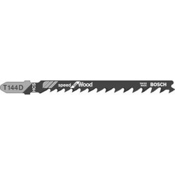 Lames de scie sauteuse pour bois tendre, coupe droite grossière, Réf. Bosch : T 144 D, Qualité de lame de scie HSC, Long. totale 100 mm