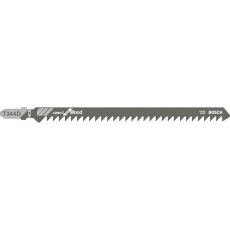 Lame de scie sauteuse T 344 D pack de 5 Bosch 1 carte