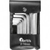 Ensemble clé allen 10 unités 2-14mm FORTIS