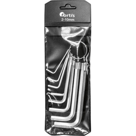 Ensemble clé allen 9 unités 2-10mm FORTIS