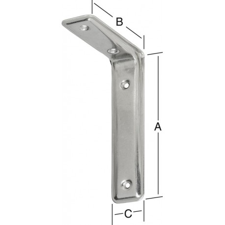 Equerre 3F-235X160X40MM Inox