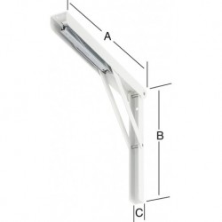 Equerre 400 MM blanc NR. 152400W