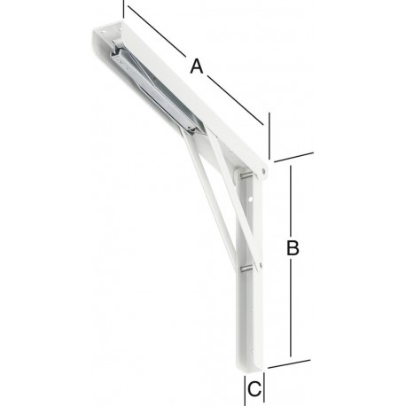 Equerre 400 MM blanc NR. 152400W