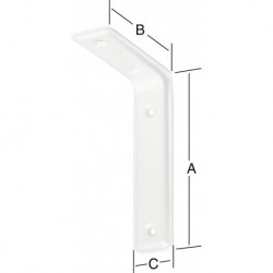 Equerre-3F blanc 160X105MM NR. 165160W