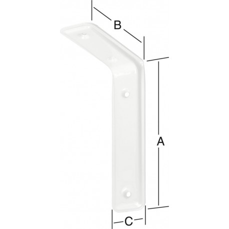 Equerre-3F blanc 315X200MM NR. 165315W