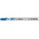 Lames de scie sauteuse pour métal, coupe droite fine, Réf. Bosch : T 121 BF, Qualité de lame de scie BiM, Long. totale 92 mm, Pas de dents : 2 mm