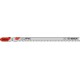 Lames de scie sauteuse pour plastique, coupe droite fine, Réf. Bosch : T 302 H, Qualité de lame de scie HSC, Long. totale 132 mm, Pas de dents : 2,3 mm