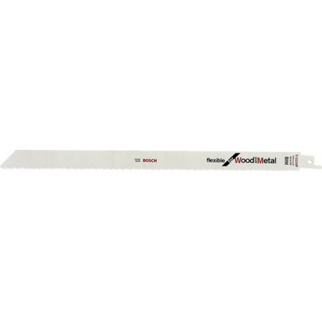 Lame de scie sabre pour bois avec métal, coupe droite fine, Réf. Bosch : S 1222 VF, Qualité de lame de scie BiM, Long. totale 300 mm