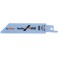 Lame de scie sabre pour métal, coupe droite fine, Réf. Bosch : S 522 EF, Qualité de lame de scie BiM, Long. totale 100 mm, Pas de dents : 1,4 mm
