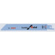 Lame de scie sabre pour métal, coupe droite fine, Réf. Bosch : S 1122 BF, Qualité de lame de scie BiM, Long. totale 225 mm, Pas de dents : 1,8 mm