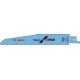 Lame de scie sabre pour métal, coupe droite grossière, Réf. Bosch : S 920 CF, Qualité de lame de scie BiM, Long. totale 150 mm, Pas de dents : 2,5+3,2 mm