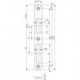 Gache pour serrure Bl.B-90000DL-RF+R.Ausschn.24x216ktgER