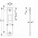 Gache pour serrure bl.S413f.Zirk.Rg.20x105ktgDL-RNiSi