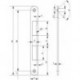 Gache pour serrure B 9000DR 24x235rdEdelst.matt