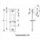 Gache pour serrure S412DL-R 24x90ktgNiSi lack