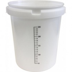 Godet 30 litres avec 25 litres gradués