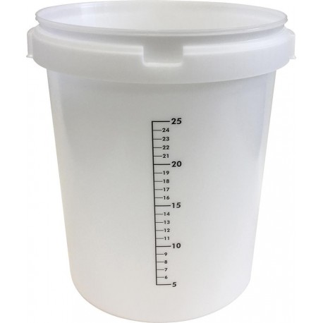 Godet 30 litres avec 25 litres gradués