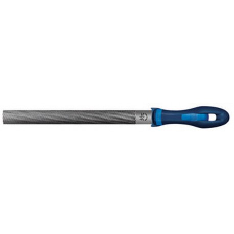 Lime d'atelier, manche semi-circulaire, Long. : 200 mm, Taille 2, Coupe transversale 20,0 x 6,0 mm
