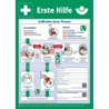 Instructions de premiers secours en plastique