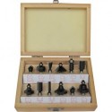 Jeu de fraises à bois 12pcs S8dans coffret bois FORTIS