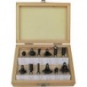 Jeu de fraises à bois 12pcs S8dans coffret bois FORTIS