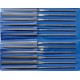Jeu de limes à aiguille de précision CORRADI®, 12 éléments, dans un étui en plastique, Long. : 160 mm, Taille 2