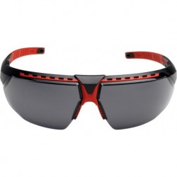 Lunettes de sécurité AVATAR gris monture noir/rouge