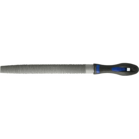 Râpe à bois avec manche, semi-circulaire, Long. : 200 mm, Taille 2, Coupe transversale 21,0 x 7,5 mm