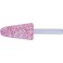 Meule sur tige conique KE, Type : KE 2545, Ø x hauteur 25 x 45 mm, Taille de grains 30, Type de grain : ADW, Ø de tige : 6 mm, Vitesse maxi. : 34000 tr/mn