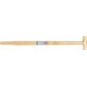 Manche pelle en bois Manche forme T 85cm courbé (Par 10)