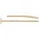 Manche pelle forme T frêne 1100/41mm courbé