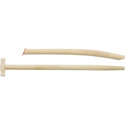 Manche pelle forme T frêne 1100/41mm courbé