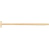 Manche pelle forme T frêne 900/41mm courbé