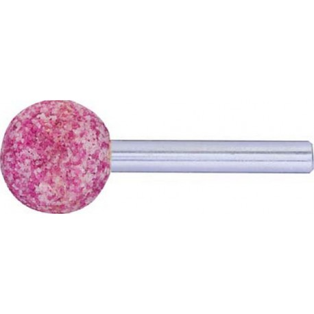 Meule sur tige sphérique KU, Type : KU 13, Ø x hauteur 13 mm, Taille de grains 46, Type de grain : ADW, Ø de tige : 6 mm, Vitesse maxi. : 73400 tr/mn