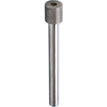 Meule diamantée sur tige cylindrique DZY, Ø x hauteur : 1,4 x 4 mm, Long. de la queue 36 mm, Ø de tige 3 mm