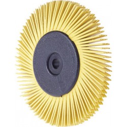 Brosse Radiale Bristle Brush BB-ZB, Ø x Épais. : 150 x 12 mm, Grain 120, Couleur blanc, Nombre de segments : 8