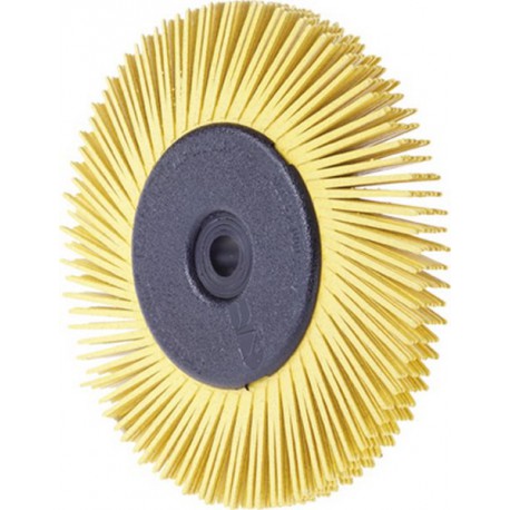 Brosse Radiale Bristle Brush BB-ZB, Ø x Épais. : 150 x 12 mm, Grain 120, Couleur blanc, Nombre de segments : 8