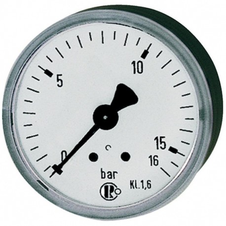 Manomètre arrière centré 63mm 0-10bar F1/4" RIEGLER 1 PCS