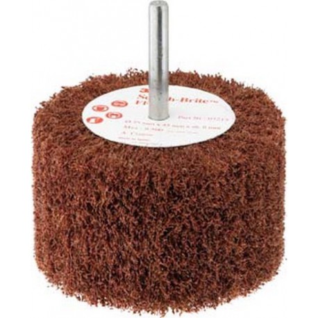 Meule sur tige non-tissée FF-ZS, Degré de finesse : très fin, Ø x hauteur 75 x 45 mm, Vitesse maxi. 8500 tr/mn