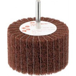 Meule sur tige non-tissée GB-ZS, Degré de finesse : extra-grossier, Grain 80, Ø x hauteur 75 x 45 mm, Vitesse maxi. : 7500 tr/mn