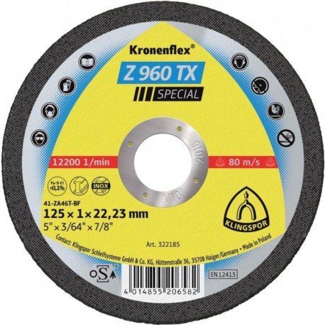 Meule à tronçonner Z960TX115x1,0mm dr. Klingspor